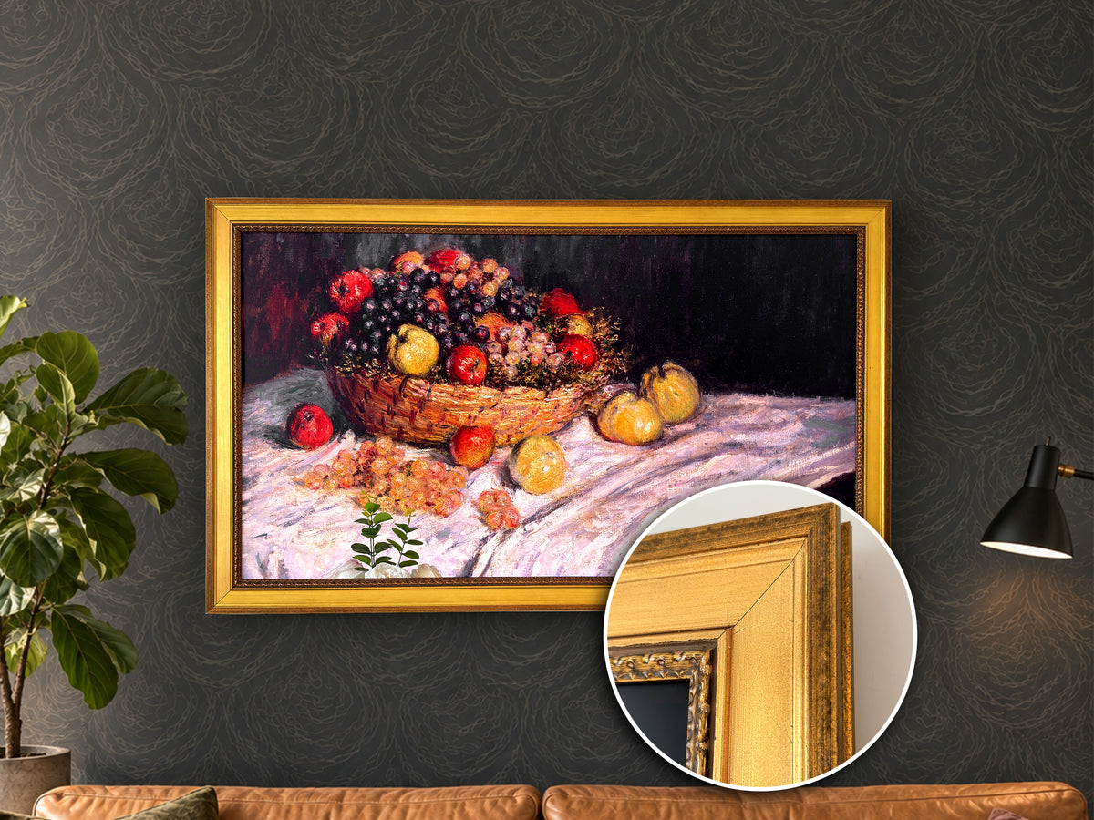 Hand-Crafted Wooden TV Frame,Gilded Rococo Style,for Samsung The Frame TV,2017-2026 and The Frame Pro Models