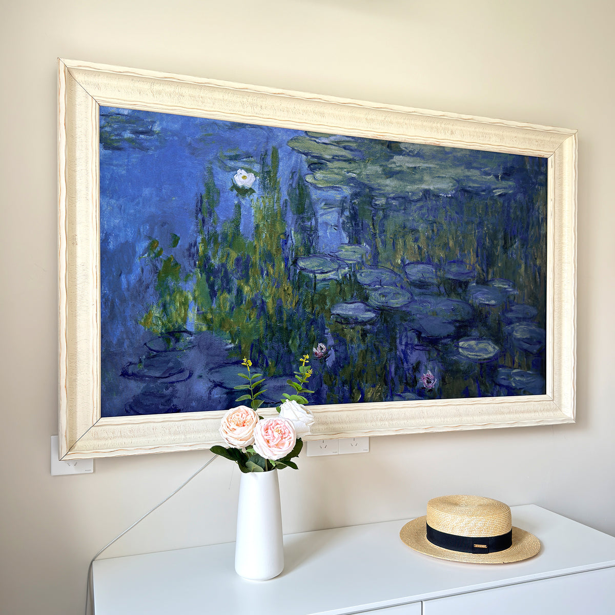 Creamy White Samsung frame tv bezel for The frame 2021-2026/pro