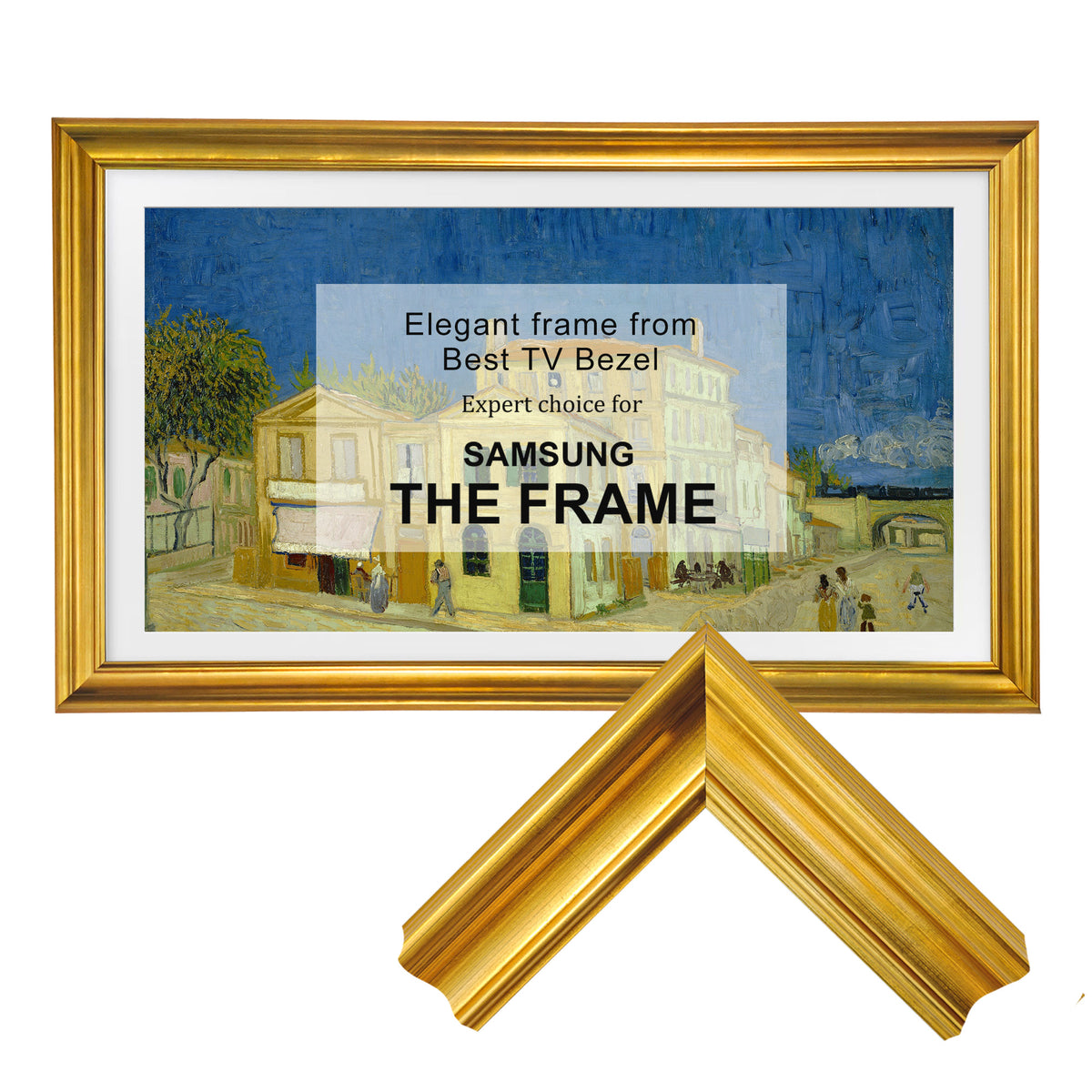 Gold tv frame, Samsung frame tv bezel, wooden tv frame, Frame TV frame, frame for samsung 2021-2026&2025 PRO