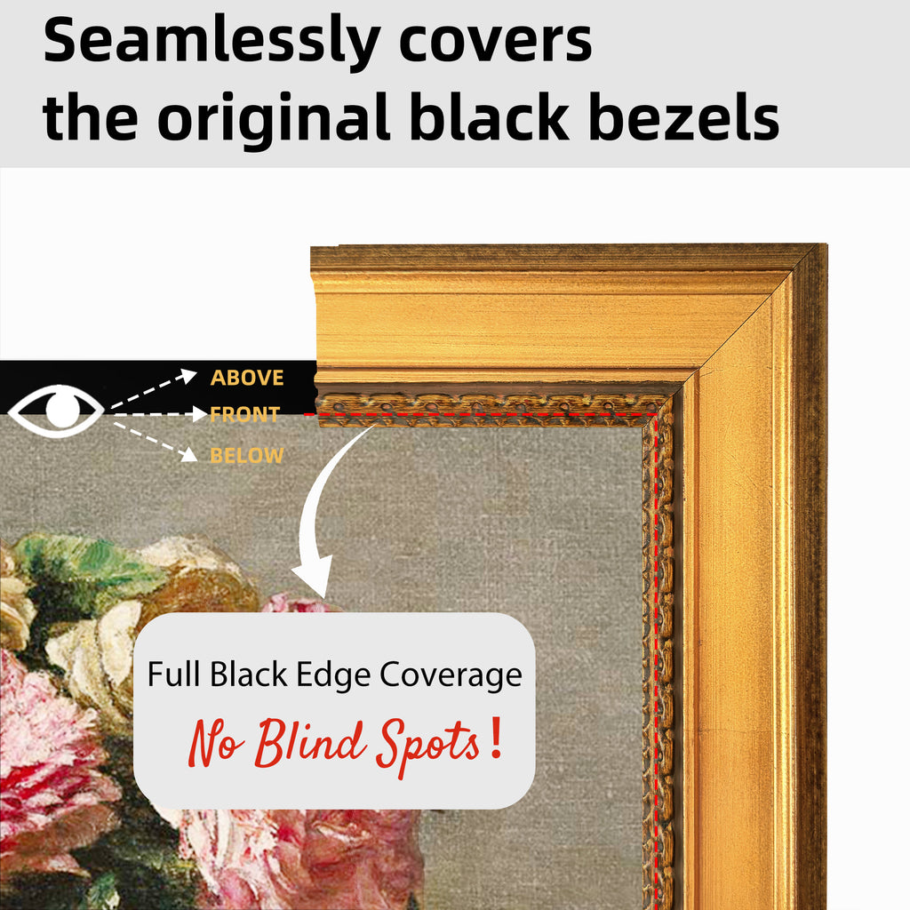 Hand-Crafted Wooden TV Frame,Gilded Rococo Style,for Samsung The Frame TV,2017-2026 and The Frame Pro Models