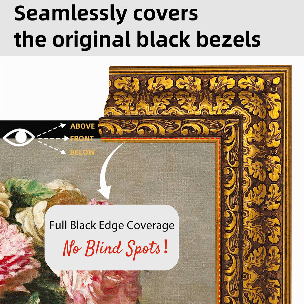 Samsung frame tv bezel,Gold tv bezel,Vintage TV Frame,samsung tv frame,samsung the frame 2021-25&pro,walnut frame,Brass/bronze tv frame