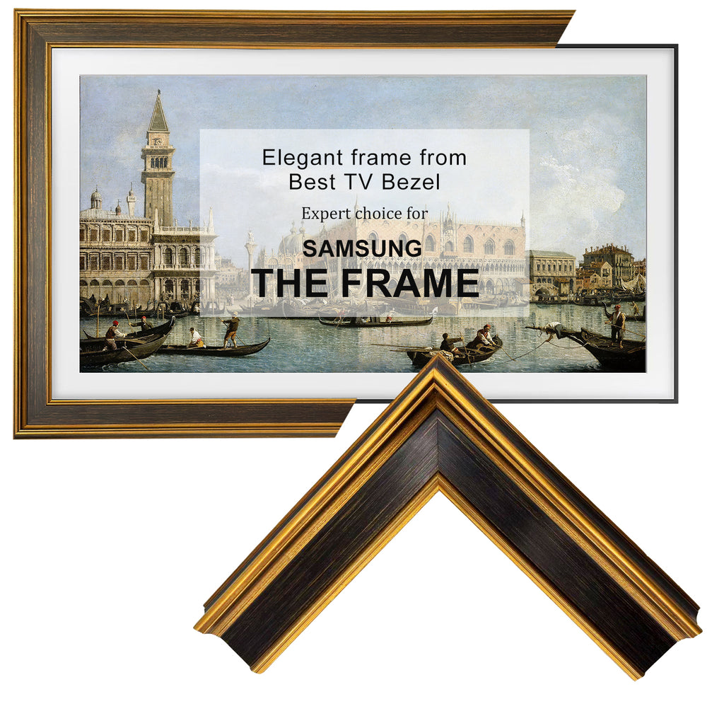 Samsung frame tv bezel,the frame 2021-2026/pro,wooden tv frame,Frame TV frames,Black and gold frame,black tv frame,Gilded Noir