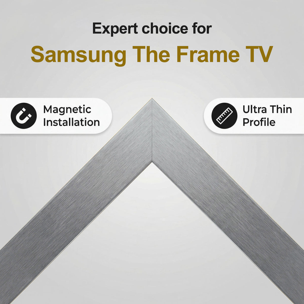 Samsung Frame TV Handmade Bezel , Brushed Titanium Gray TV Frame, Frame Tv Bezel, The Frame Bezel, frame for samsung 2021-2026&PRO
