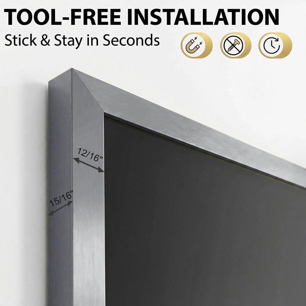 Samsung Frame TV Handmade Bezel , Brushed Titanium Gray TV Frame, Frame Tv Bezel, The Frame Bezel, frame for samsung 2021-2026&PRO