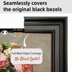 Black tv frame,samsung frame tv bezel,wooden tv frame,frame TV frames,handmade tv frame,customizable tv frame,Compatible with all TV Brands