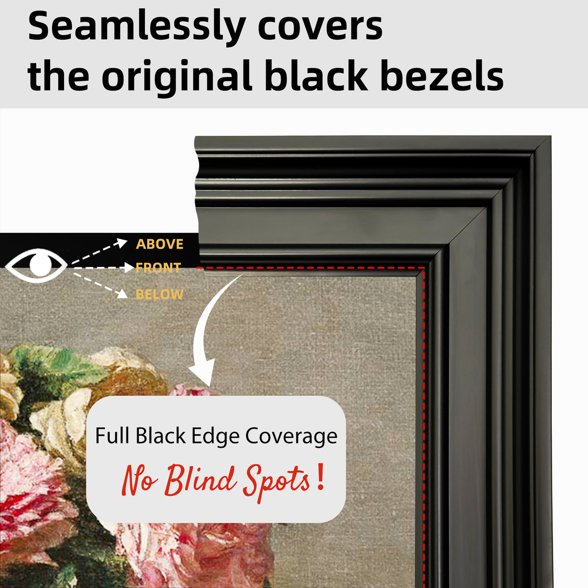Black tv frame,samsung frame tv bezel,wooden tv frame,frame TV frames,handmade tv frame,customizable tv frame,Compatible with all TV Brands