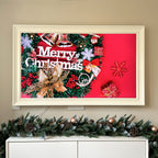 Creamy white/Black frame for Samsung frame tv 2018-2026&PRO,wooden tv frame,Handmade TV frame,Custom TV Frame for Any Model/Brand
