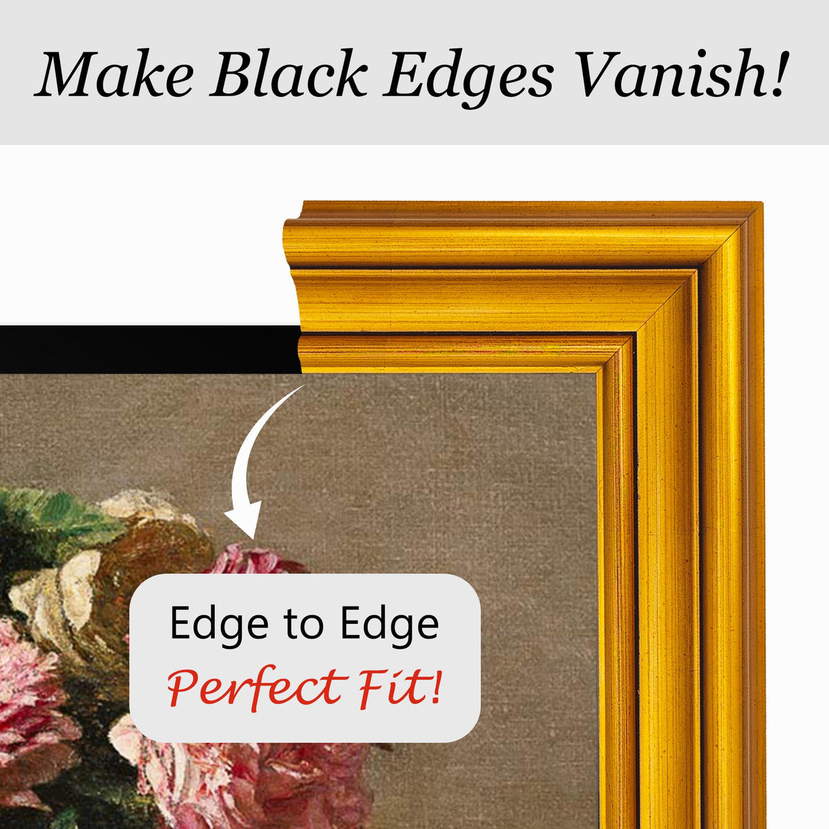 Gold tv frame, Samsung frame tv bezel, wooden tv frame, Frame TV frame, frame for samsung 2021-2026&2025 PRO