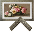Frame for Samsung The Frame TV,Custom TV Frame ,Decorative TV Frame,Handmade tv Frame, custom brand tv frame, Silver-greenTV frames