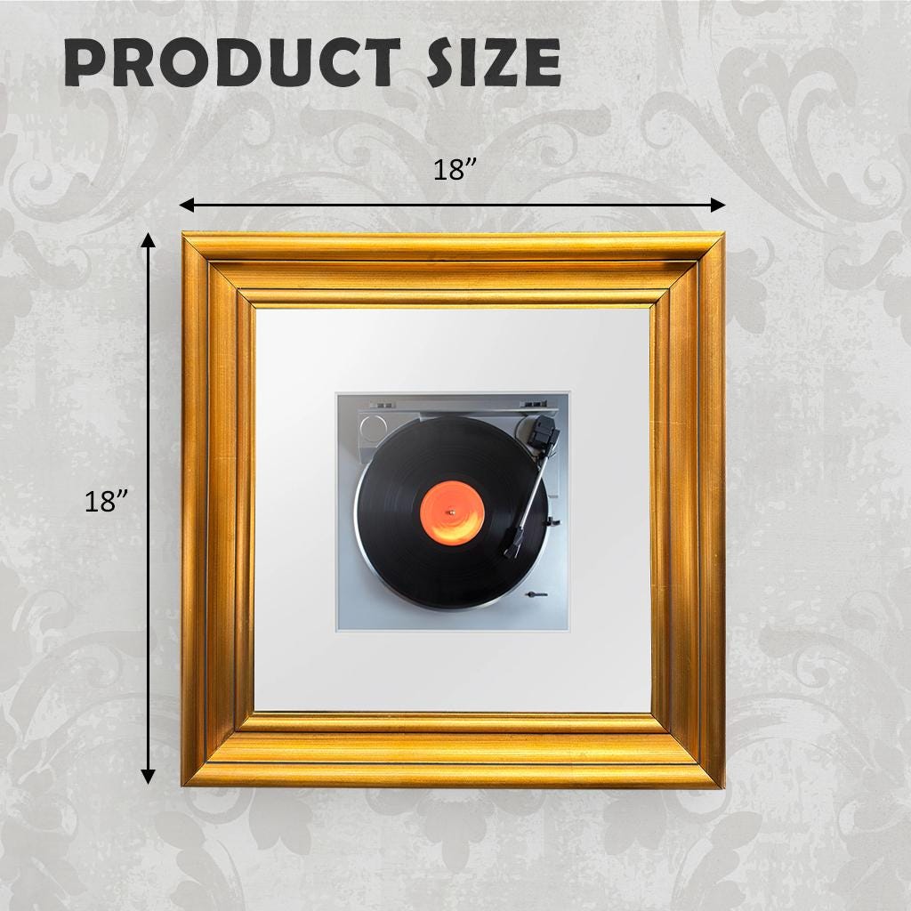 Gold Frame for Samsung Music Frame – 18"x18" Decorative Wall Mount Cover – Foil Finish Art Frame (Frame Only)