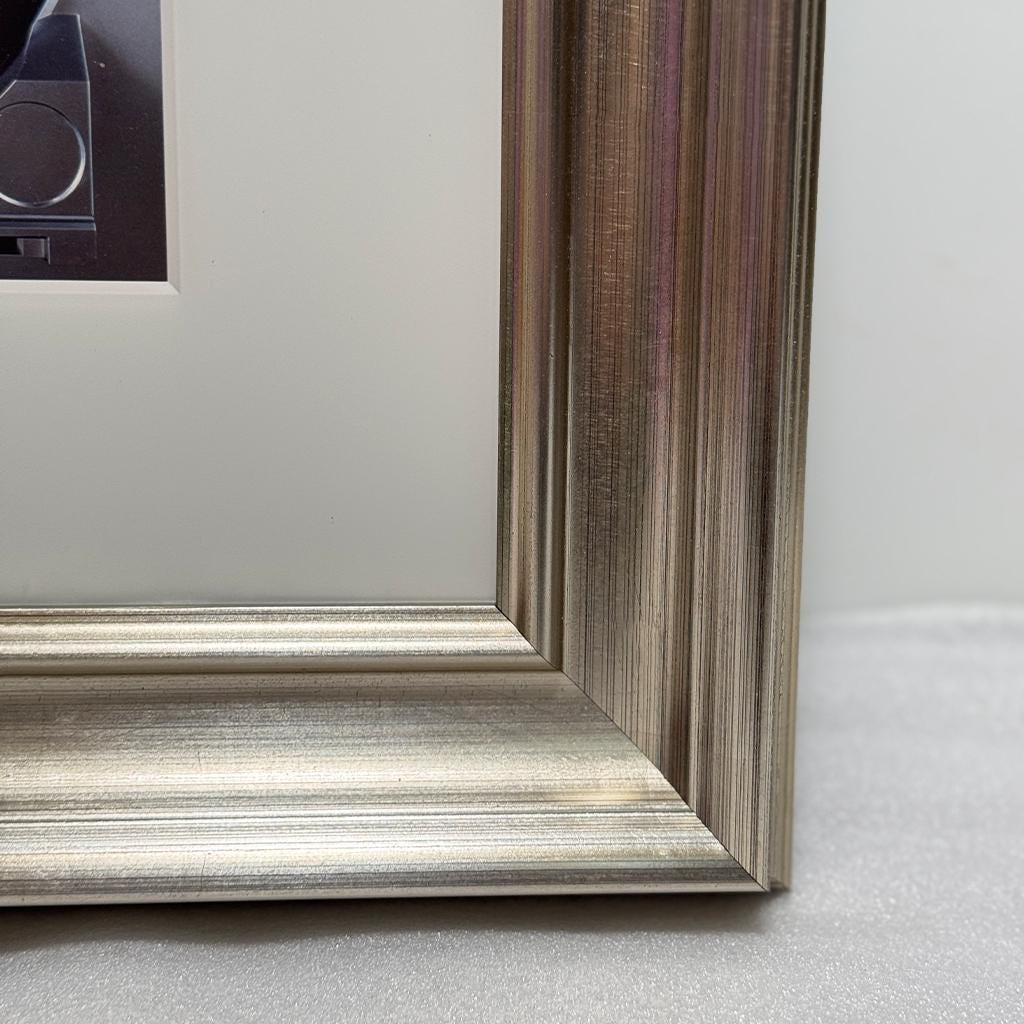 Pewter Gold Frame for Samsung Music Frame – 18.4"x18.4" Decorative Wall Mount Cover – Foil Finish Art Frame (Frame Only)