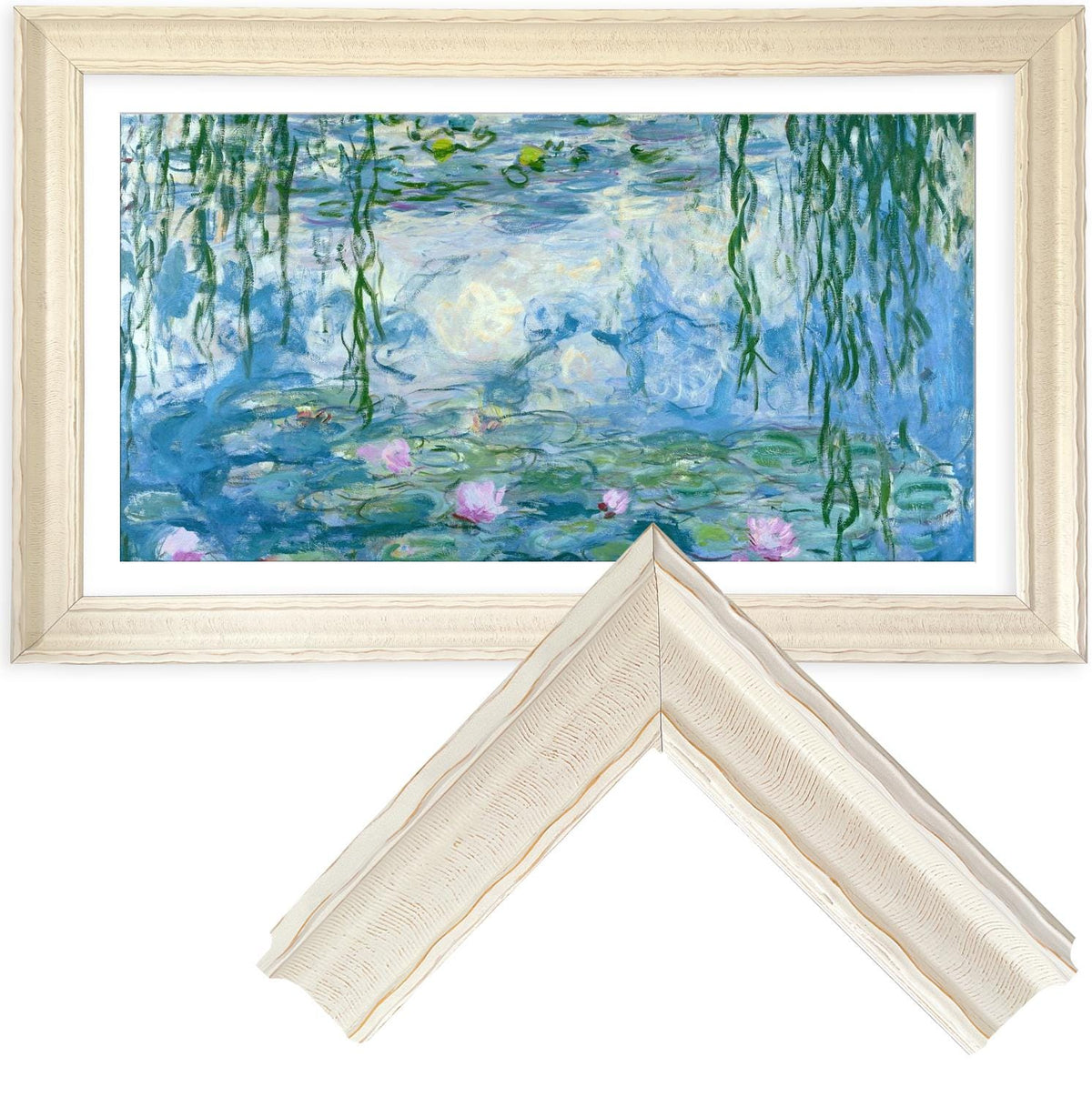 Creamy White Samsung frame tv bezel for The frame 2021-2026/pro