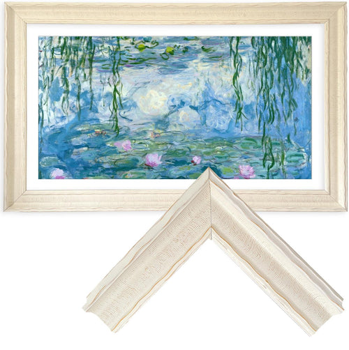 Creamy White Samsung frame tv bezel for The frame 2021-2026/pro