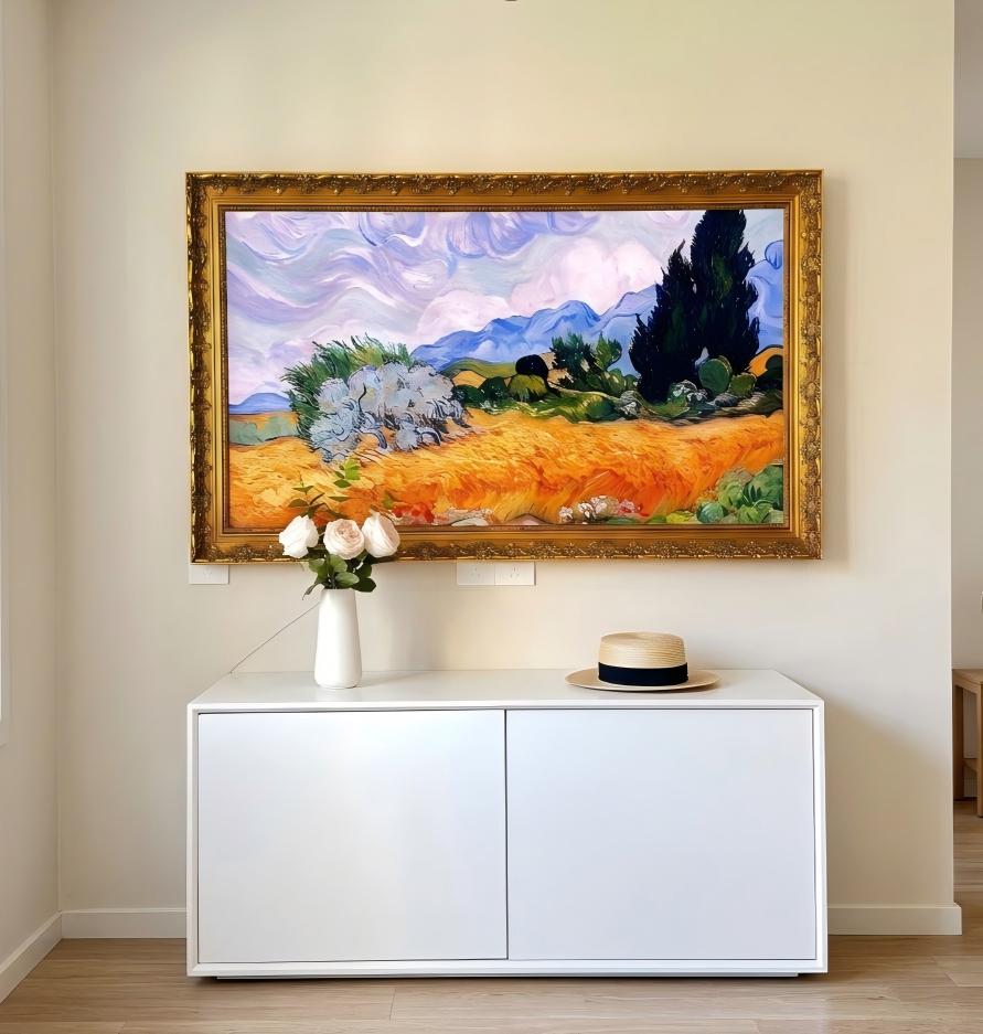 Baroque Gold Pine Wood TV Frame for Samsung The Frame,100% handmade,custom brand tv frame,frame for samsung 2021-2026&PRO