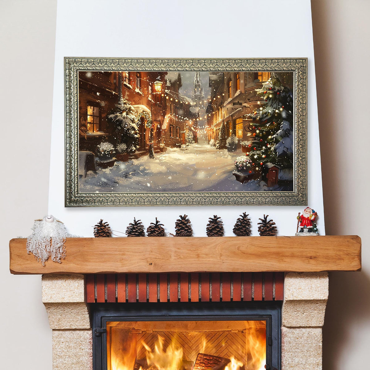 Frame for Samsung The Frame TV,Custom TV Frame ,Decorative TV Frame,Handmade tv Frame, custom brand tv frame, Silver-greenTV frames