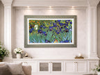 Frame for Samsung The Frame TV,Custom TV Frame ,Decorative TV Frame,Handmade tv Frame, custom brand tv frame, Silver-greenTV frames