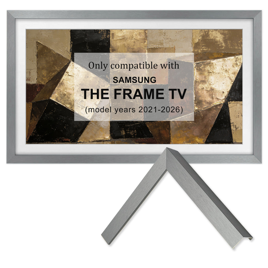 Samsung Frame TV Handmade Bezel , Brushed Titanium Gray TV Frame, Frame Tv Bezel, The Frame Bezel, frame for samsung 2021-2026&PRO