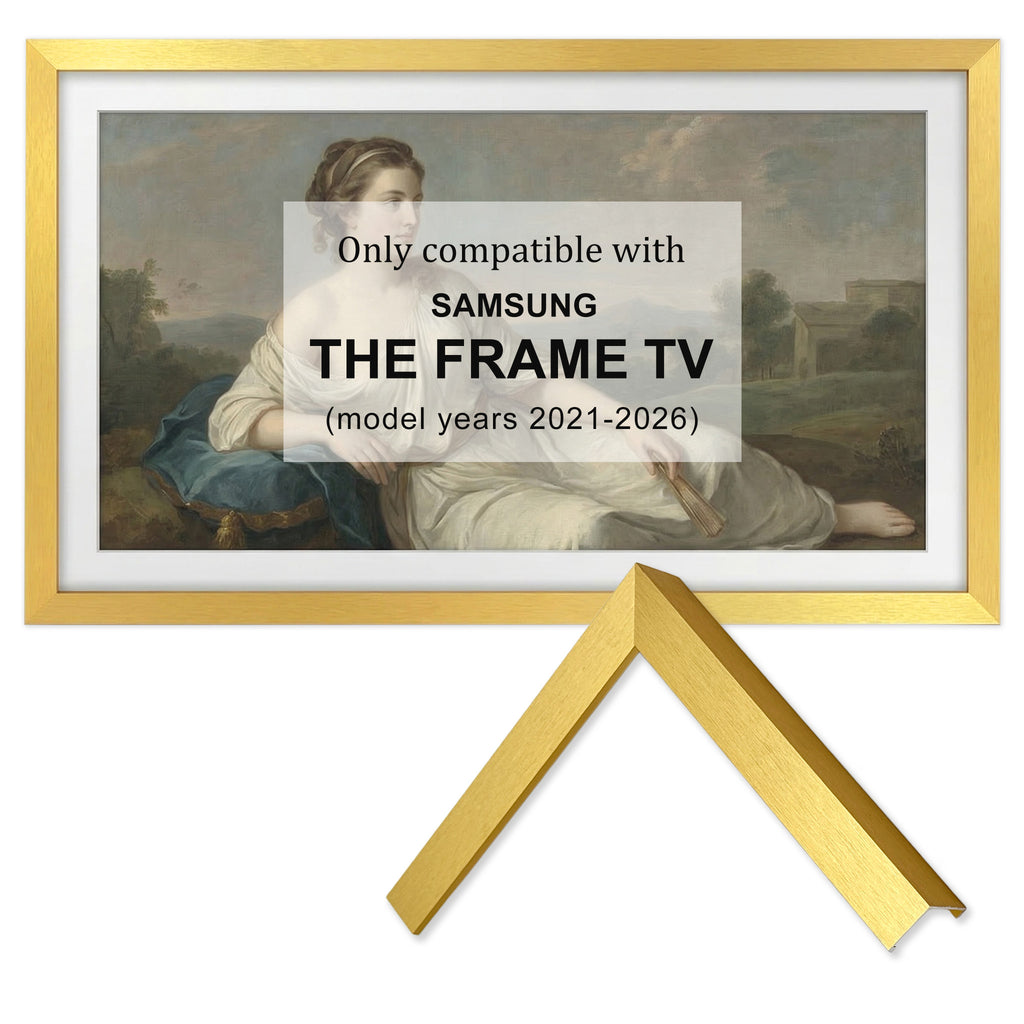 Samsung Frame TV bezel,the frame tv frame,handmade frame tv bezel,Gold TV frame,aluminum alloy frame,modern tv frame,the frame 2021-26