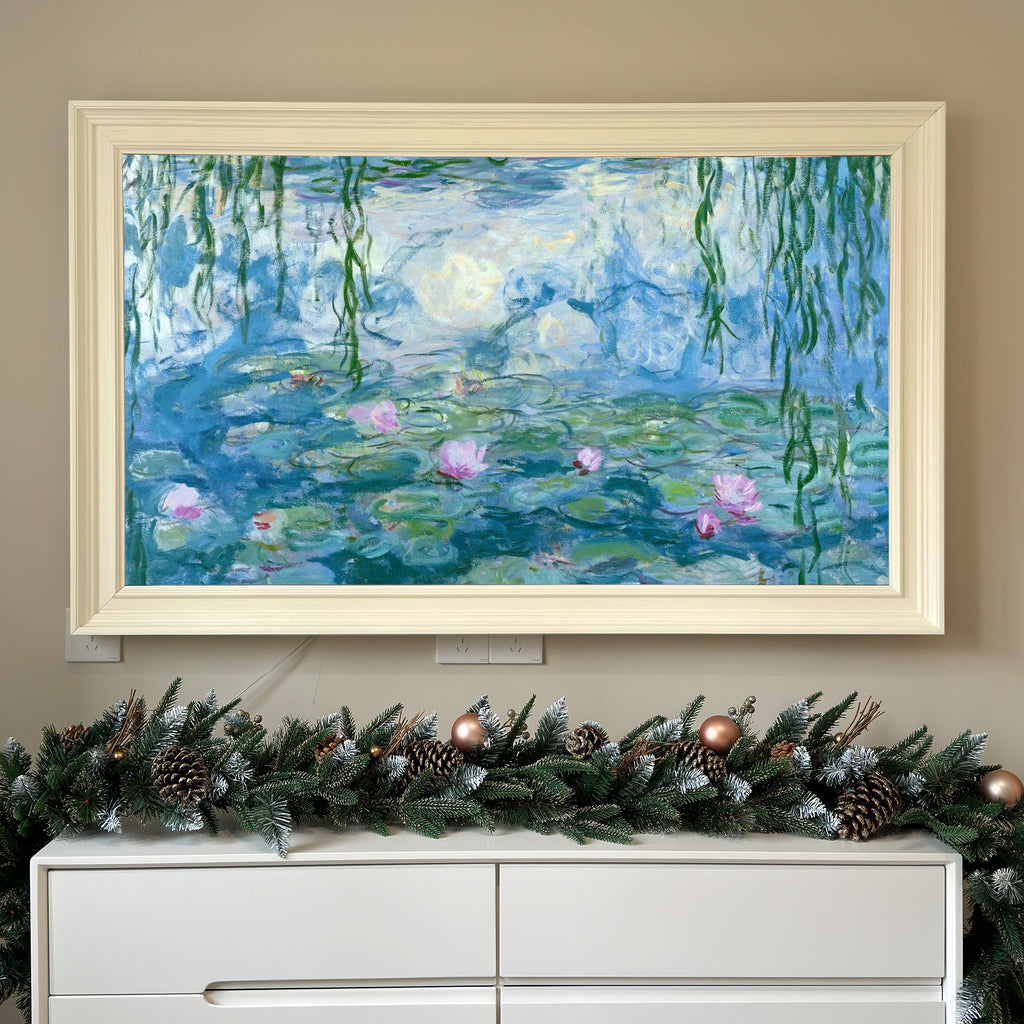 Creamy white/Black frame for Samsung frame tv 2018-2026&PRO,wooden tv frame,Handmade TV frame,Custom TV Frame for Any Model/Brand