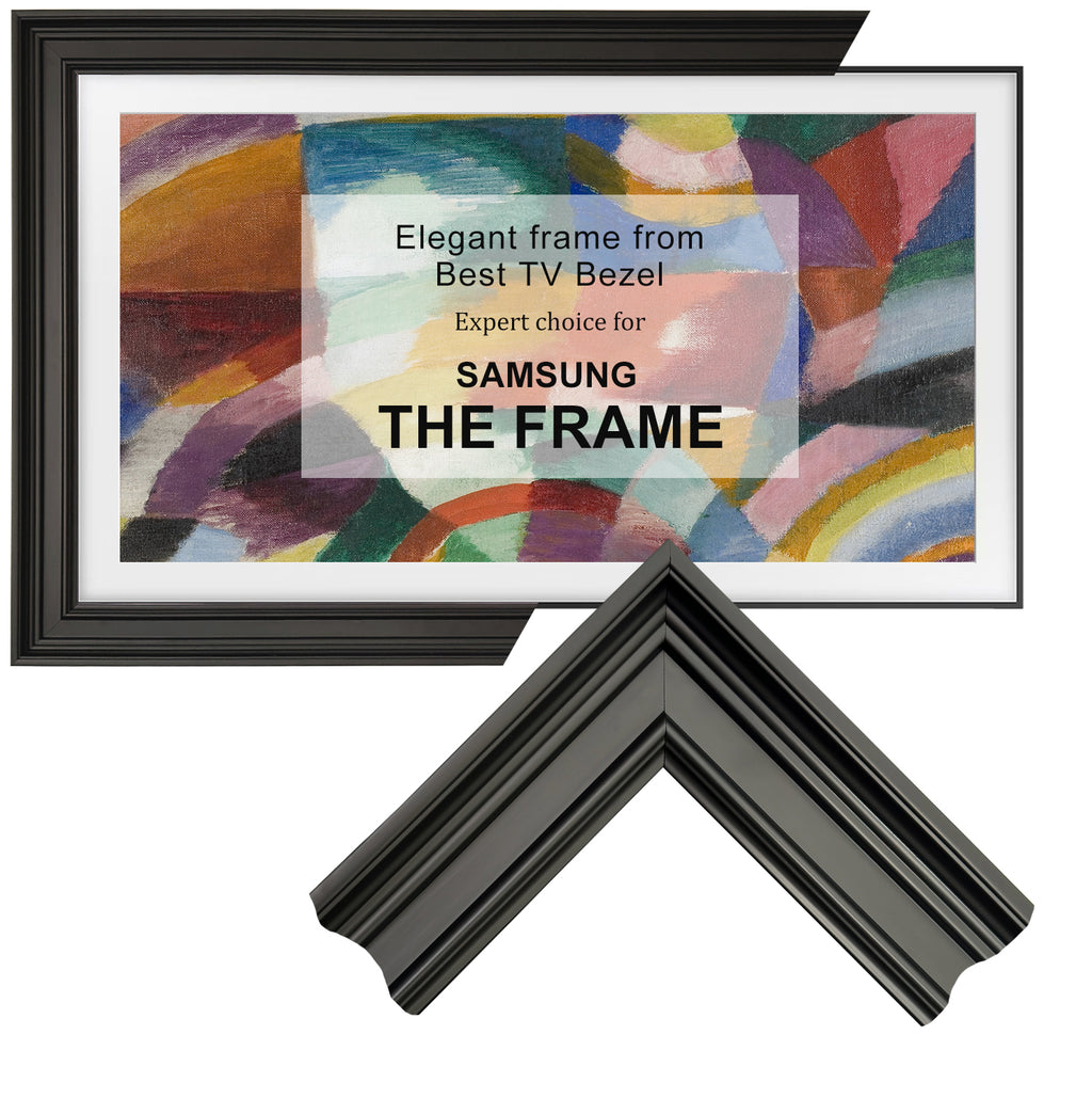 Black tv frame,samsung frame tv bezel,wooden tv frame,frame TV frames,handmade tv frame,customizable tv frame,Compatible with all TV Brands